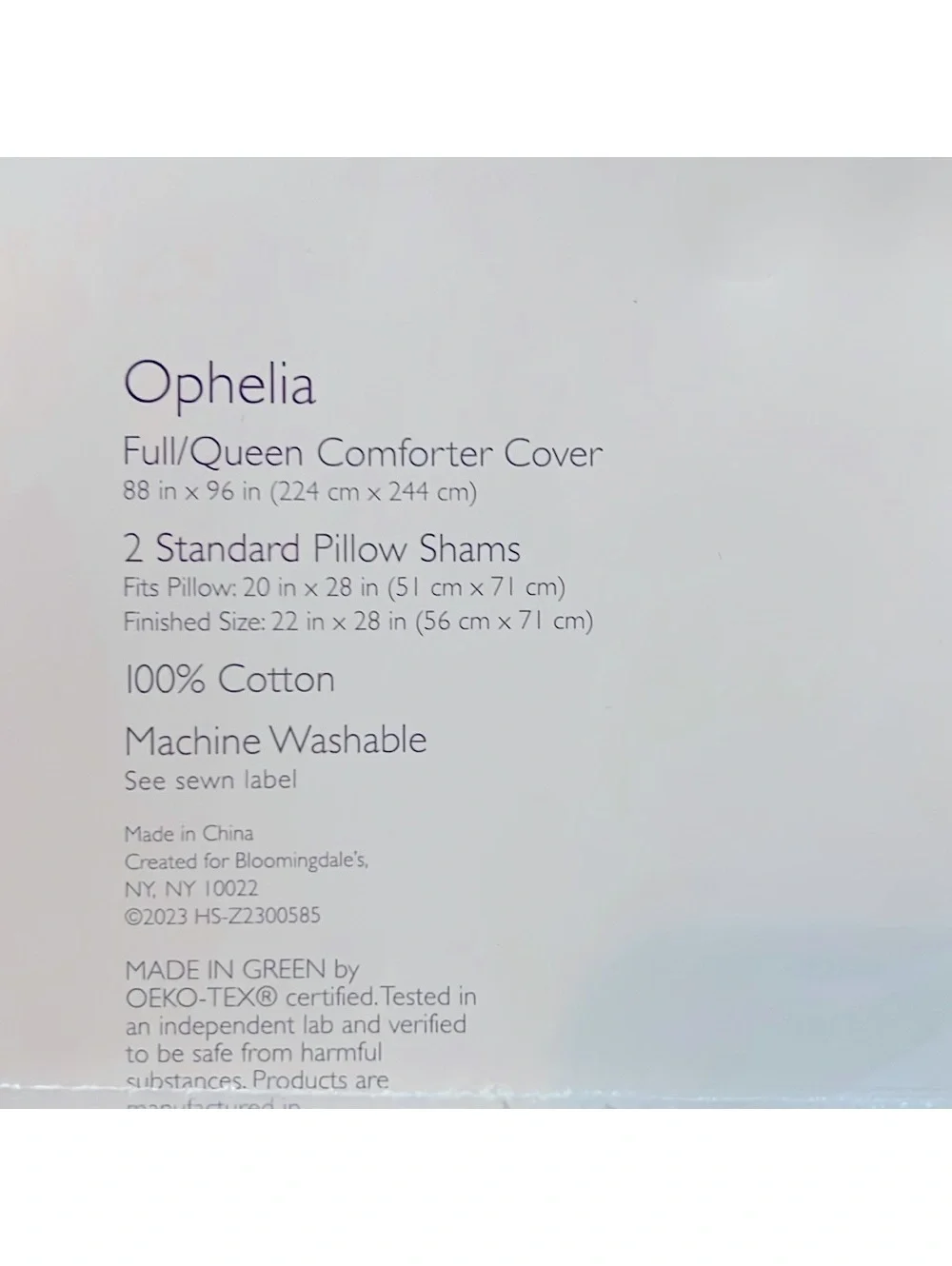 SKY Ophelia Full/Queen Duvet Cover Set & 2 Standard Pillow Shams NWT $295